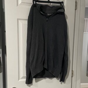 Eddie Bauer Men's Charcoal Zip-Up Sweater